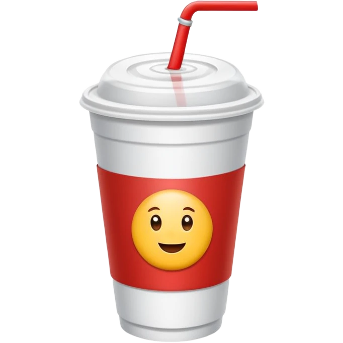 plain white soda cup from a fast food restaurant emoji