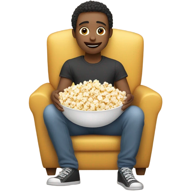 Eating popcorn emoji