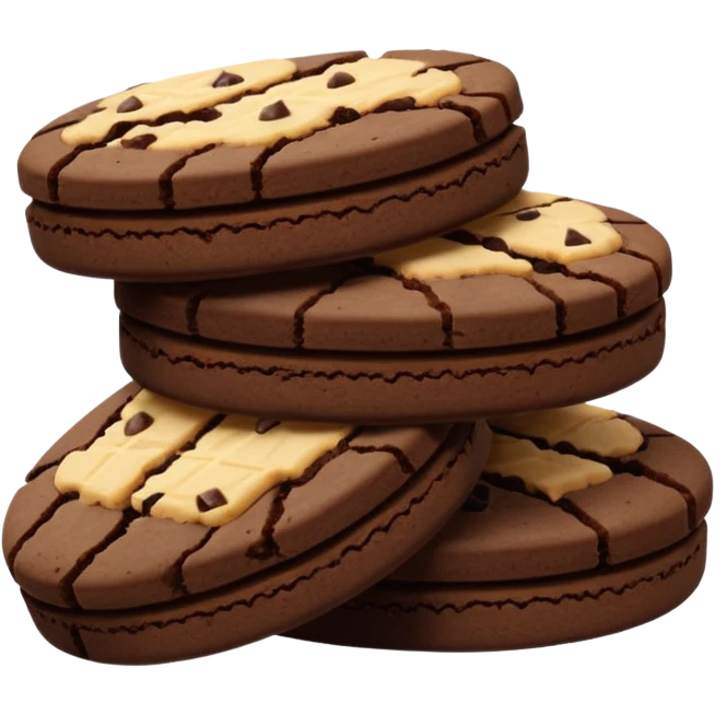 Full chocolate shortbread cookies (without chocolate chips) emoji