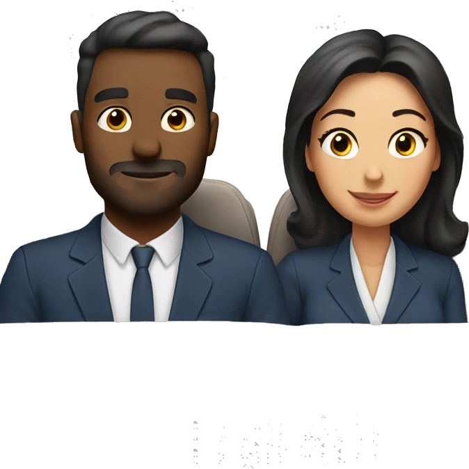 husband wife in plane  emoji