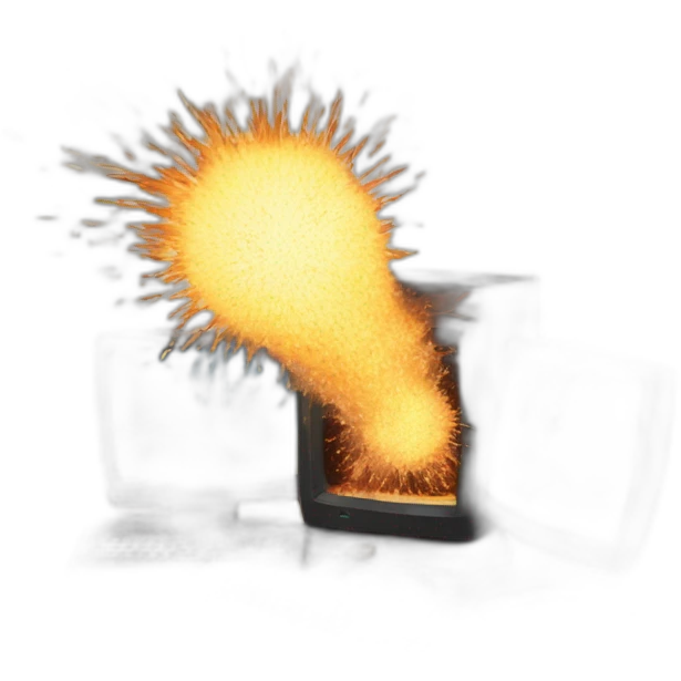 Computer exploding emoji