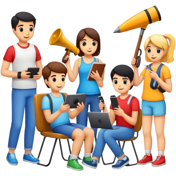 hobbyists, enthusiasts, people, passion, activities, hobbies, community, interest, creative, fun, teamwork, leisure, sharing. emoji