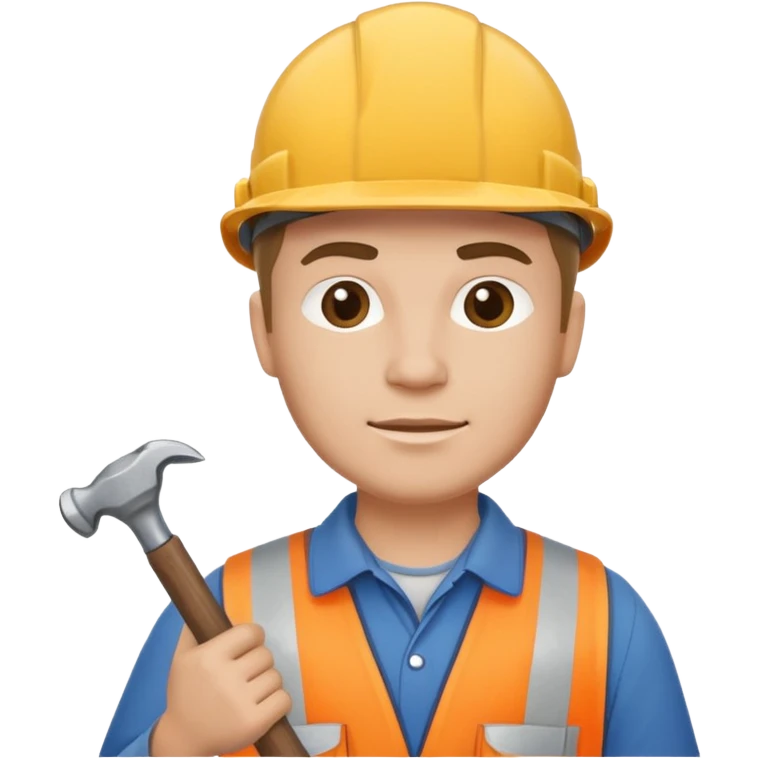 ein baurbeiter mit einem hammer emoji