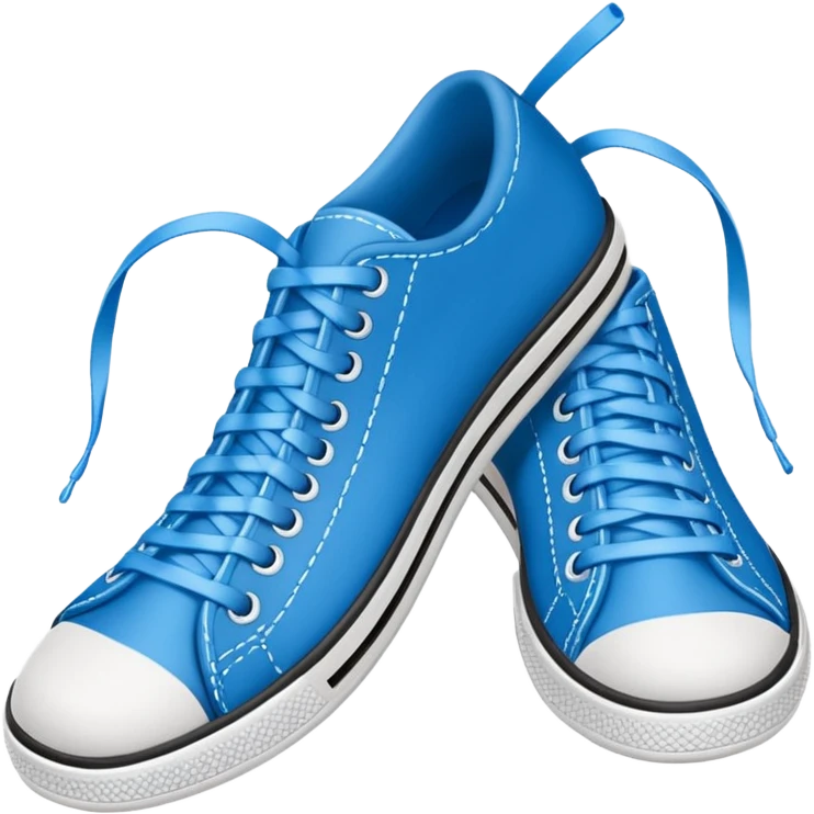 make an emoji of blue shoe laces only- they should be long and stringy emoji