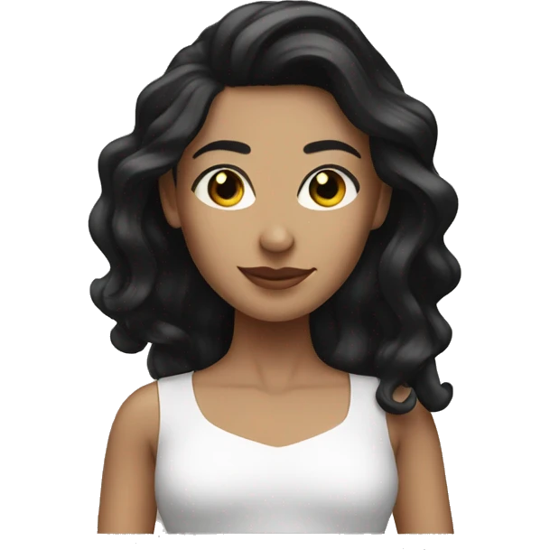 white dancer with black hair  emoji