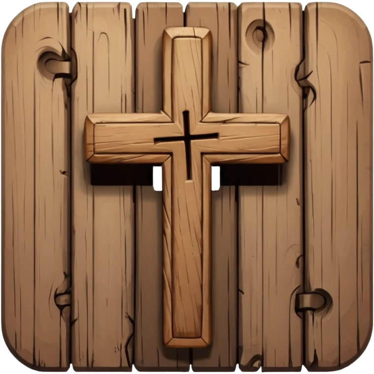 Wooden cross emoji