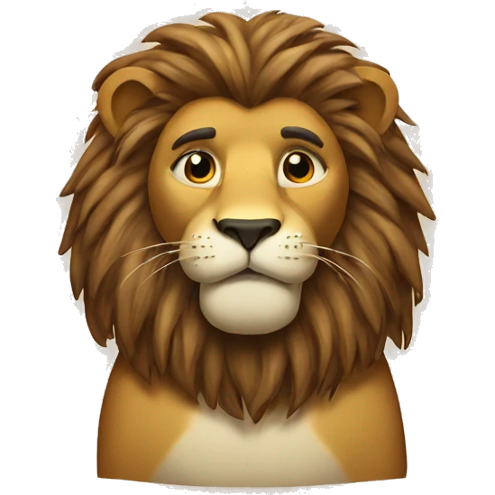 Lion saying sorry emoji