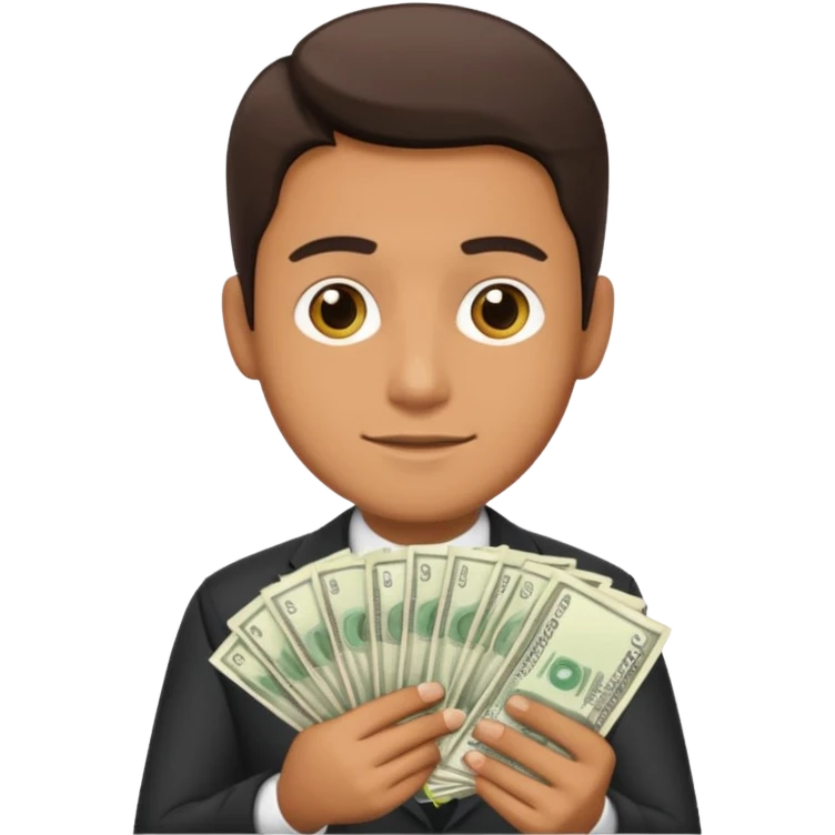 Maintenance guy with money emoji