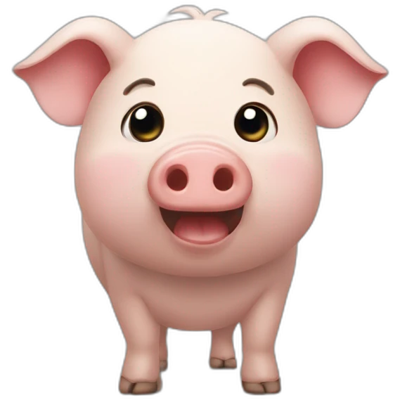 Chat qui ressemble à un cochon emoji
