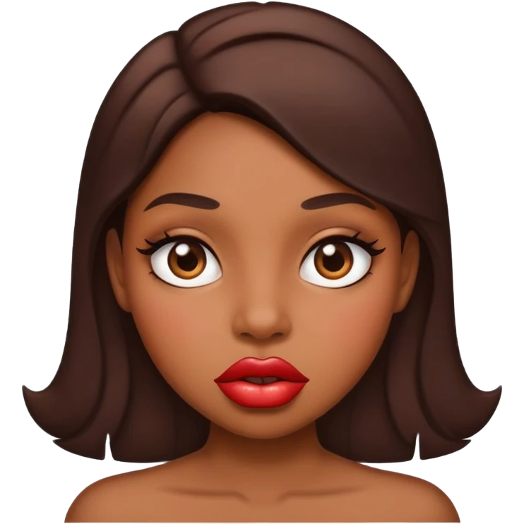 Girl with big lips emoji