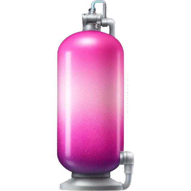 Pink ombre oxygen tank with glitter emoji