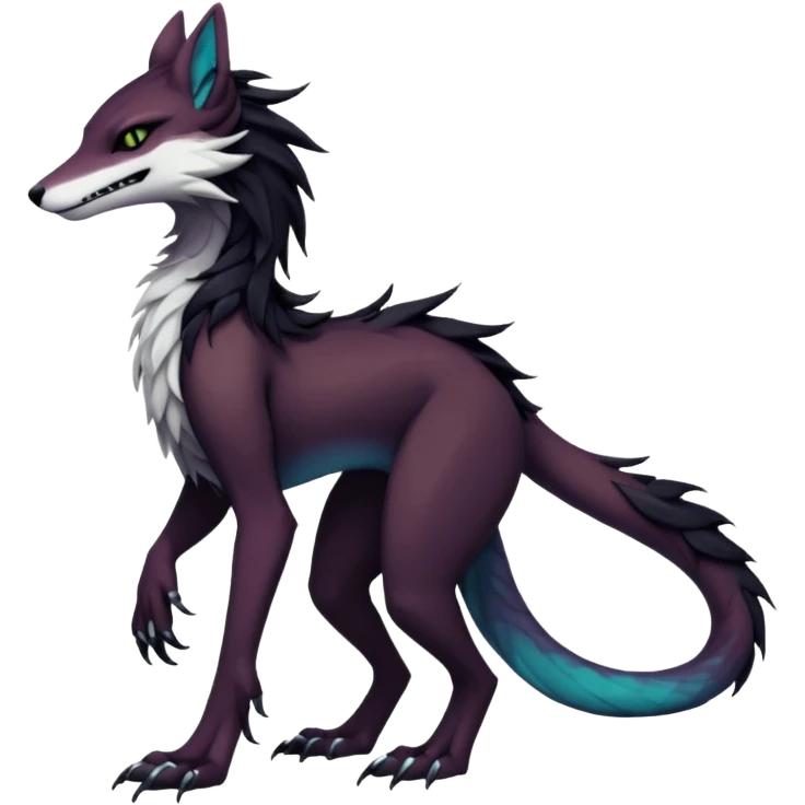badass elegant wild beautiful natural badass futuristic epic exotic anthro modern furry cyborg-sergal-vernid-creature, full body, dark-brown-black-gradient pretty hair, with a long tufted tail, aesthetic, art by LiLaiRa, art by art by Falvie emoji
