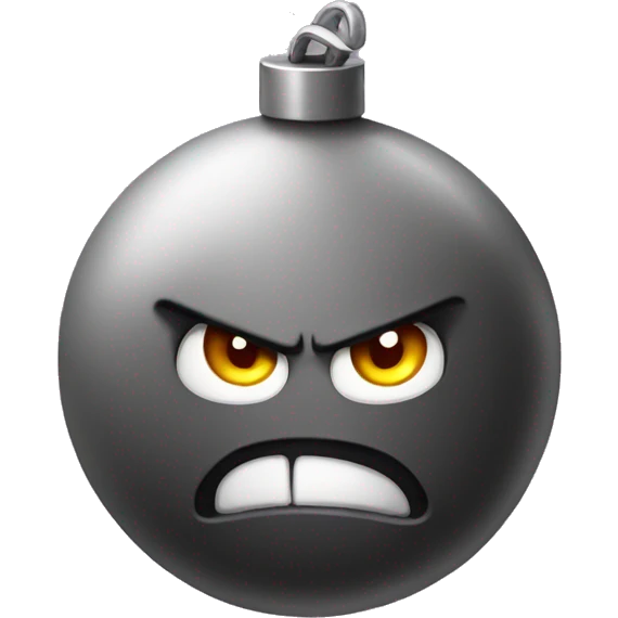 Cute angry bomb emoji