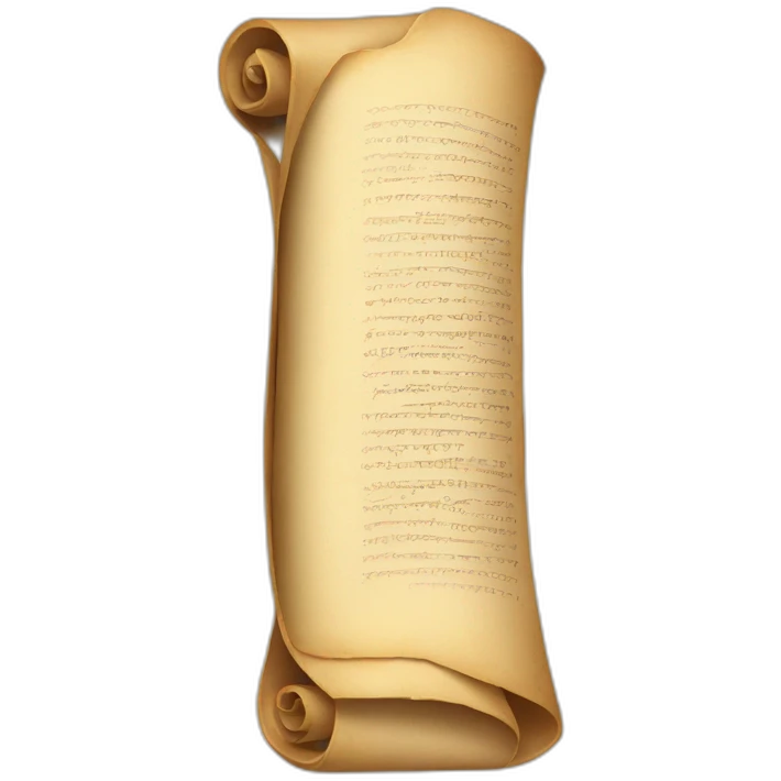 vertical opened scroll emoji
