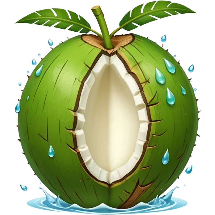 "Whole Green Tender Coconut" emoji