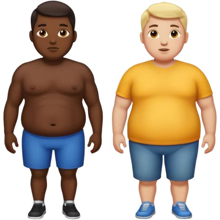 SUPER STATICY AND SUPER FUZZY IMAGE OF A SUPER BIG AND SUPER SMALL SUPER FAT AND SUPER SKINNY emoji