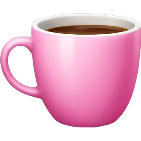Pink coffee cup emoji