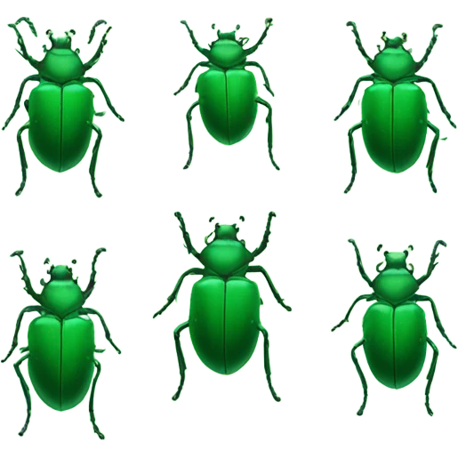 Beetle green 6 legs emoji