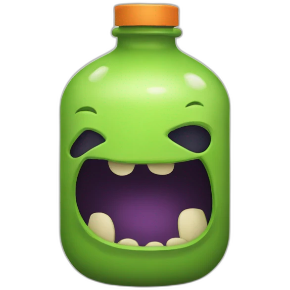 Bouteille de monsteur emoji