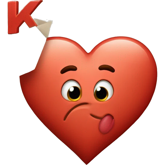 coeur avec lettre K emoji