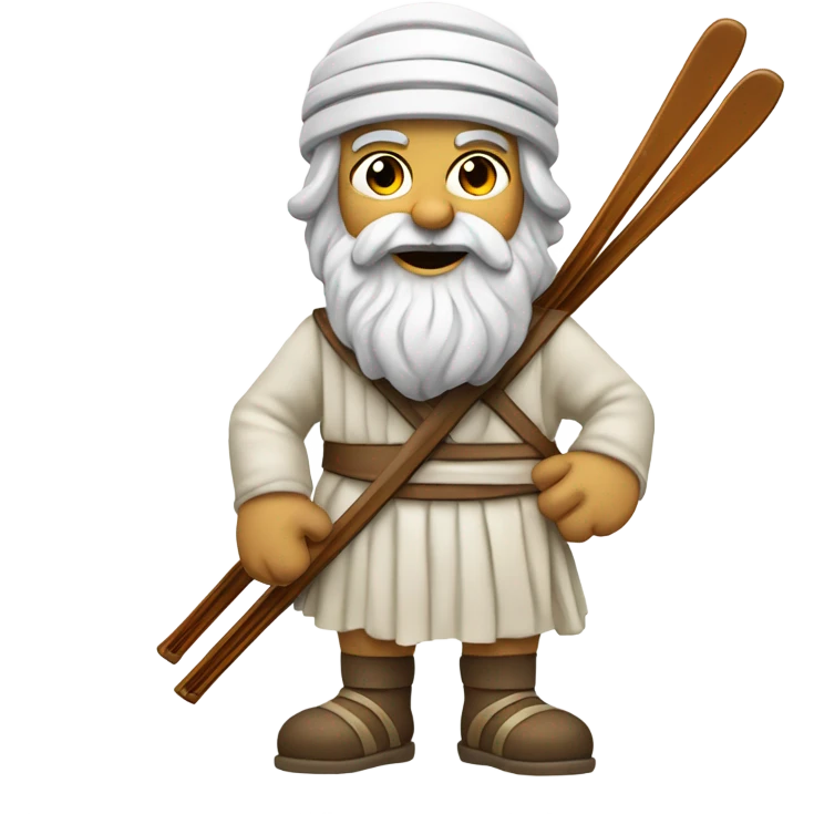 socrates on mountain skis emoji