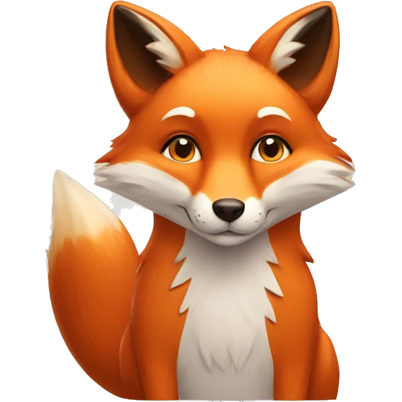 fox sweet funny heart emoji