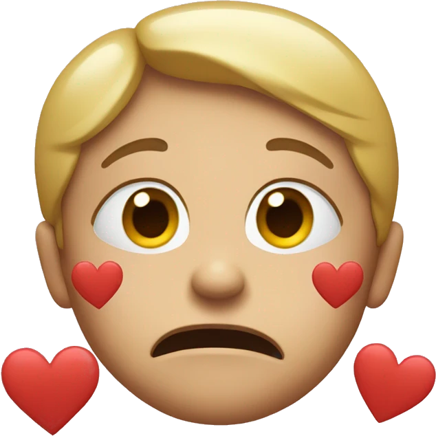 pleading face with hearts emoji