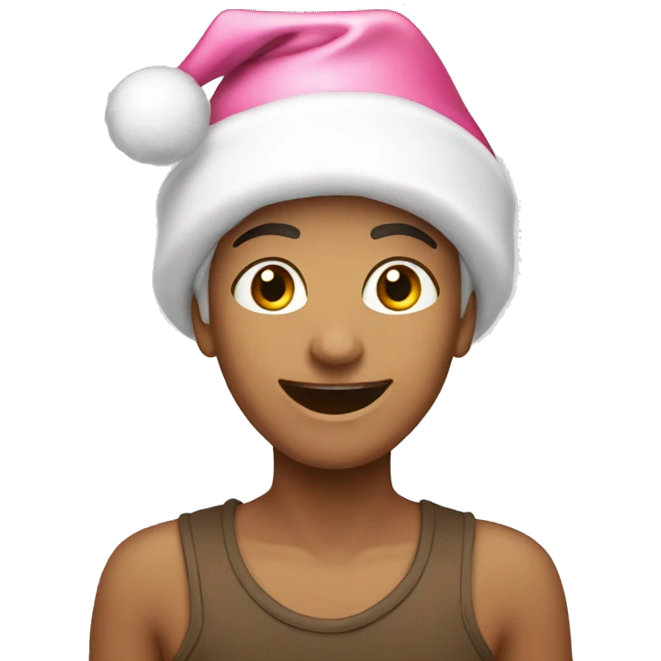 Pink Christmas Mütze emoji