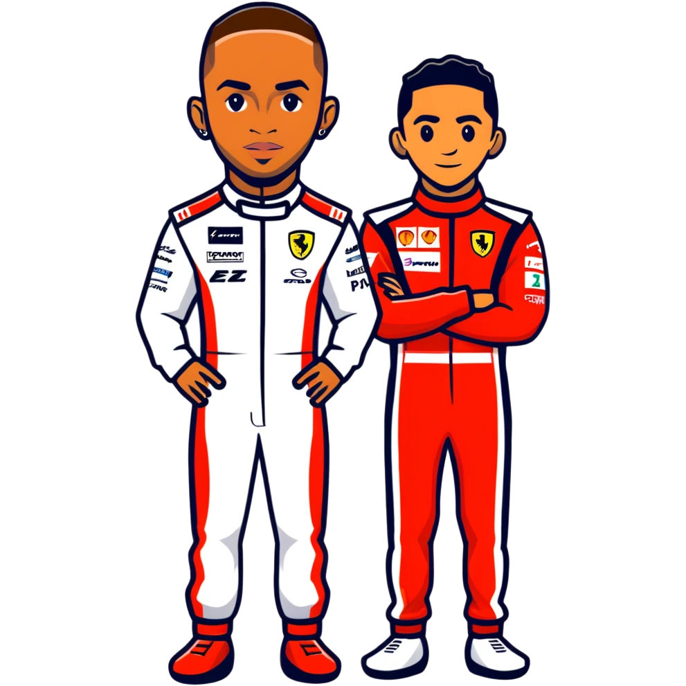 Lewis hamilton in a ferrari emoji