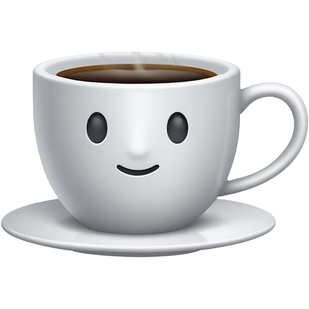 A coffee cup with steam rising emoji