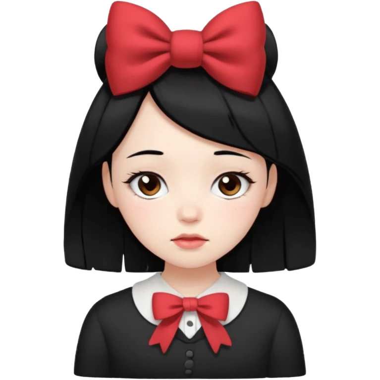 😴🎀عندها شعر اسود بس بشكل بنت تبي تنام emoji