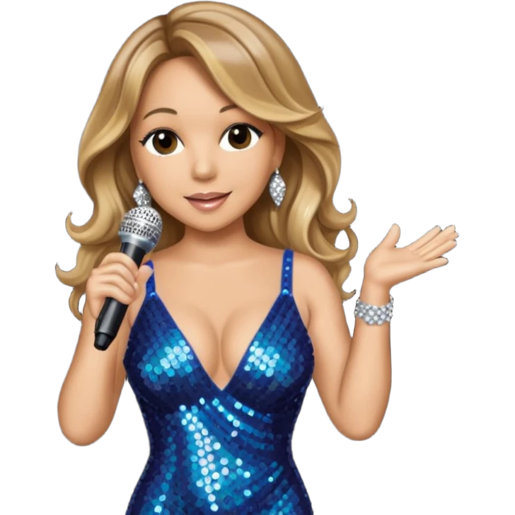mariah carrey with microphone emoji