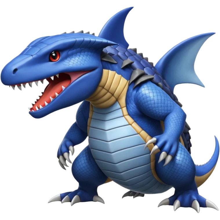 Hyperrealistic Garchomp-Gible-Gabite-fusion  emoji