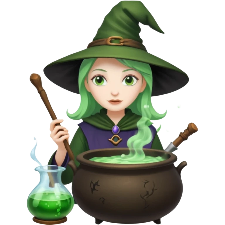 green witch cooking potion emoji