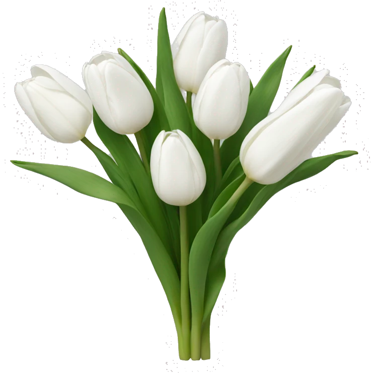 White tulips emoji