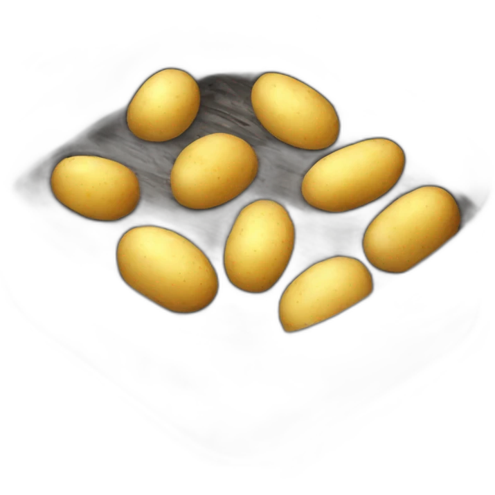 Cooked potatoes isometric view emoji