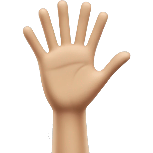 Playmobil hand saying hi emoji