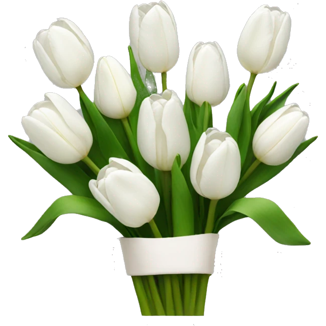 Bunch of white tulips  emoji