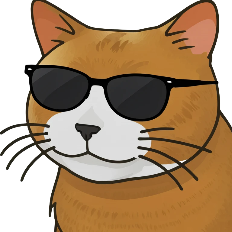 Cat with sunglasses emoji