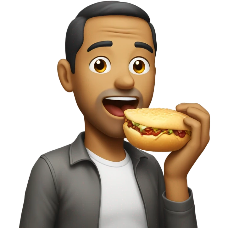 Guy eating ball emoji