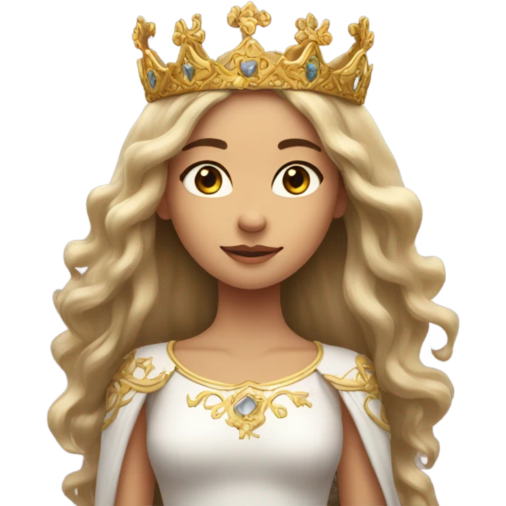 Girl with crown emoji