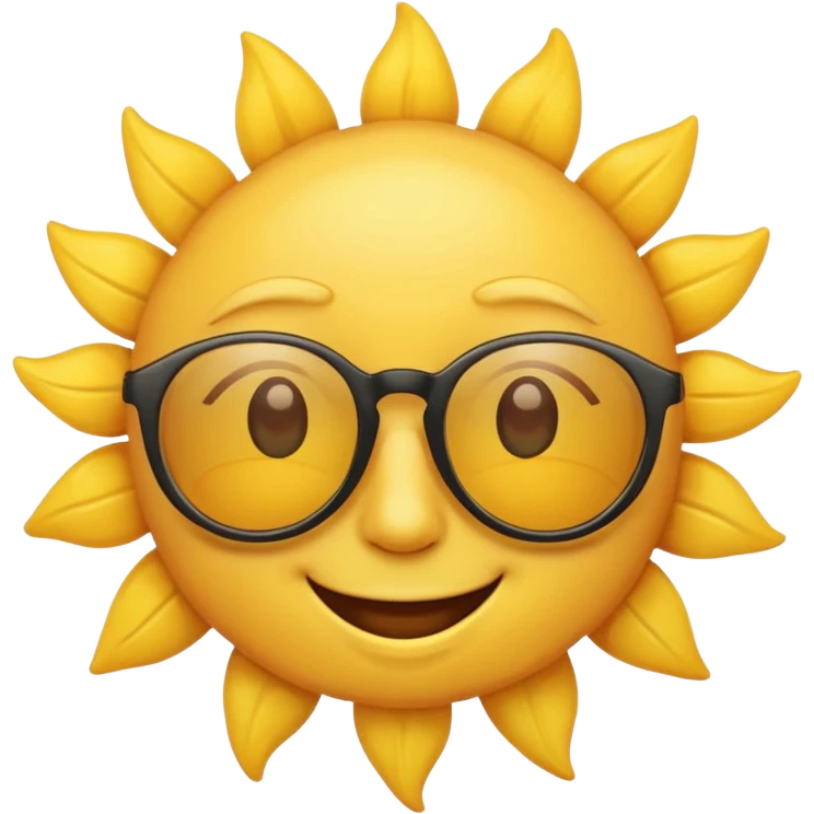 sun wearing glasses emoji