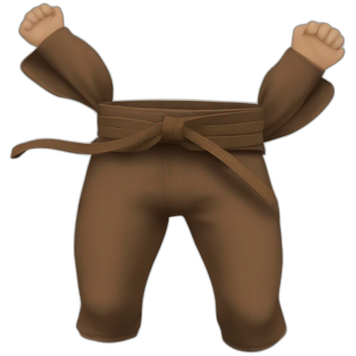 Ceinture marron judo emoji