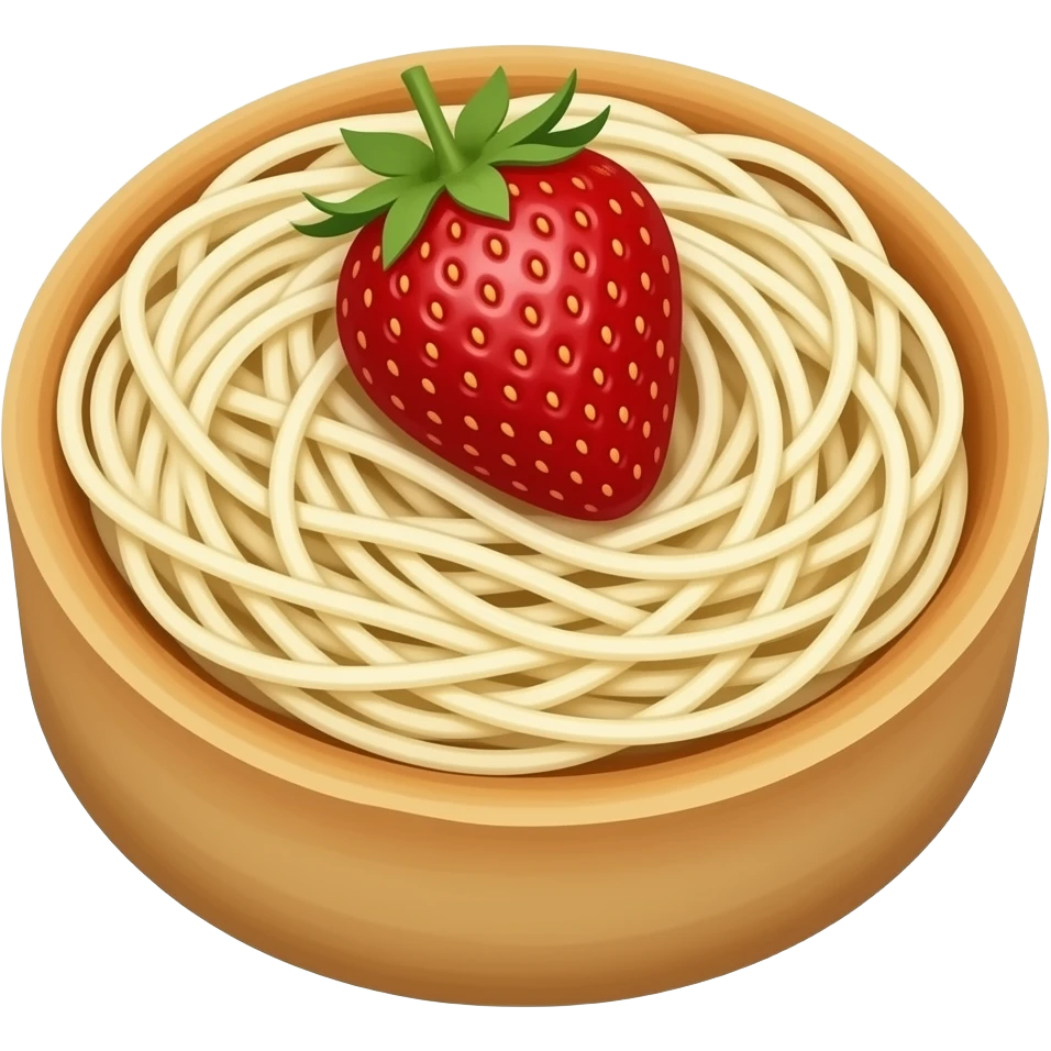 Strawberry Knafeh (Round) (Add strawberry on top) (Make it look like noodle) emoji