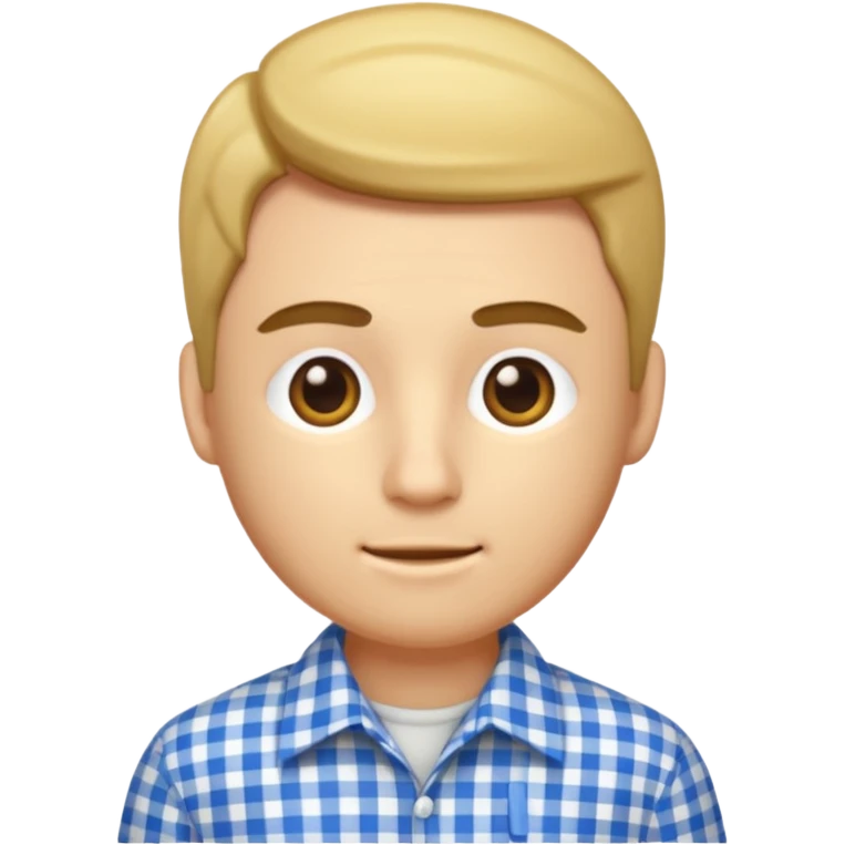 gingham shirted man emoji