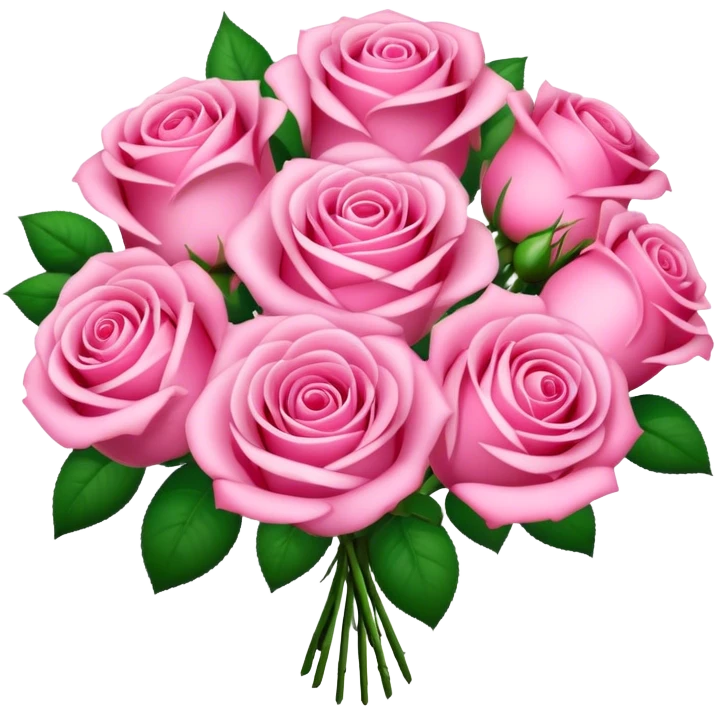 Pink bouquet of roses emoji