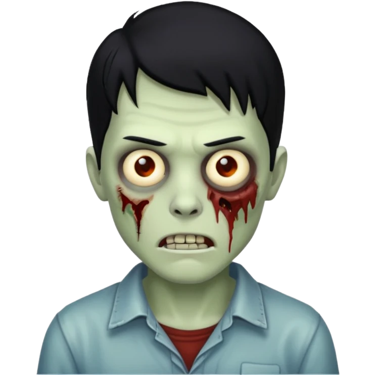 Zombie masculino com cabelo preto  emoji