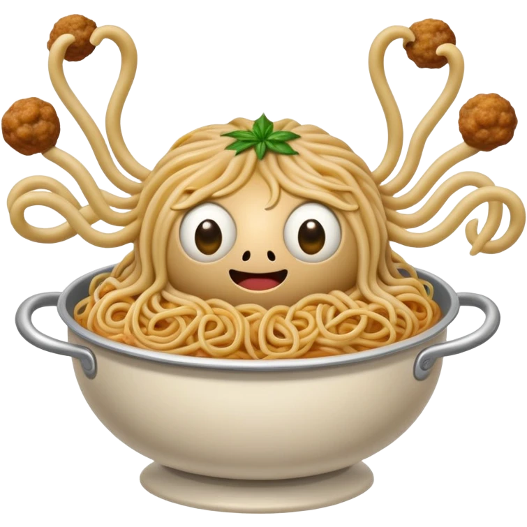 flying spaghetti pastafarian monster emoji