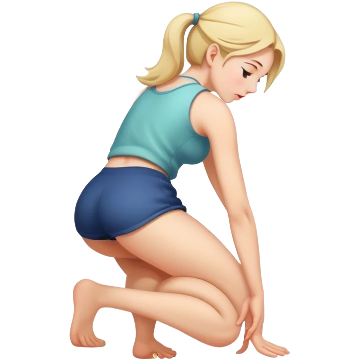 Girl bending over emoji