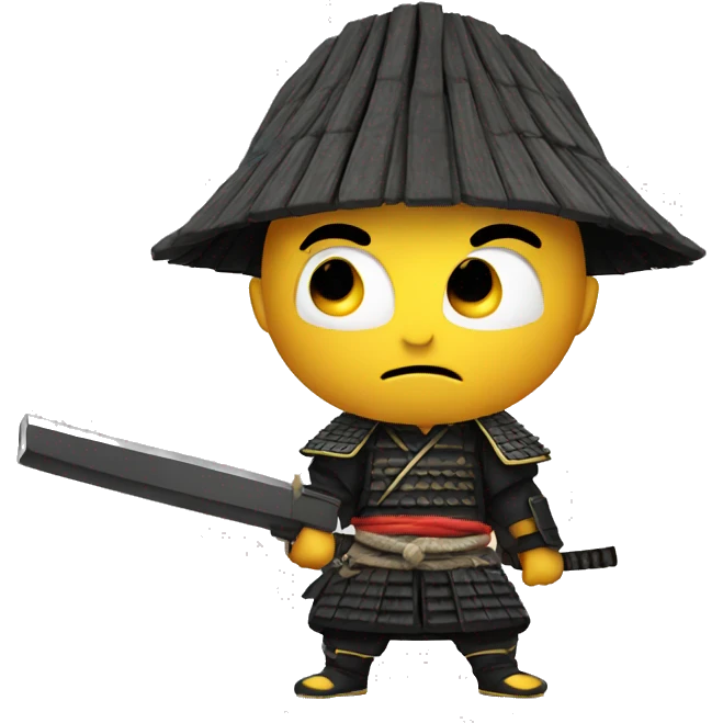 A samurai with a gun  emoji